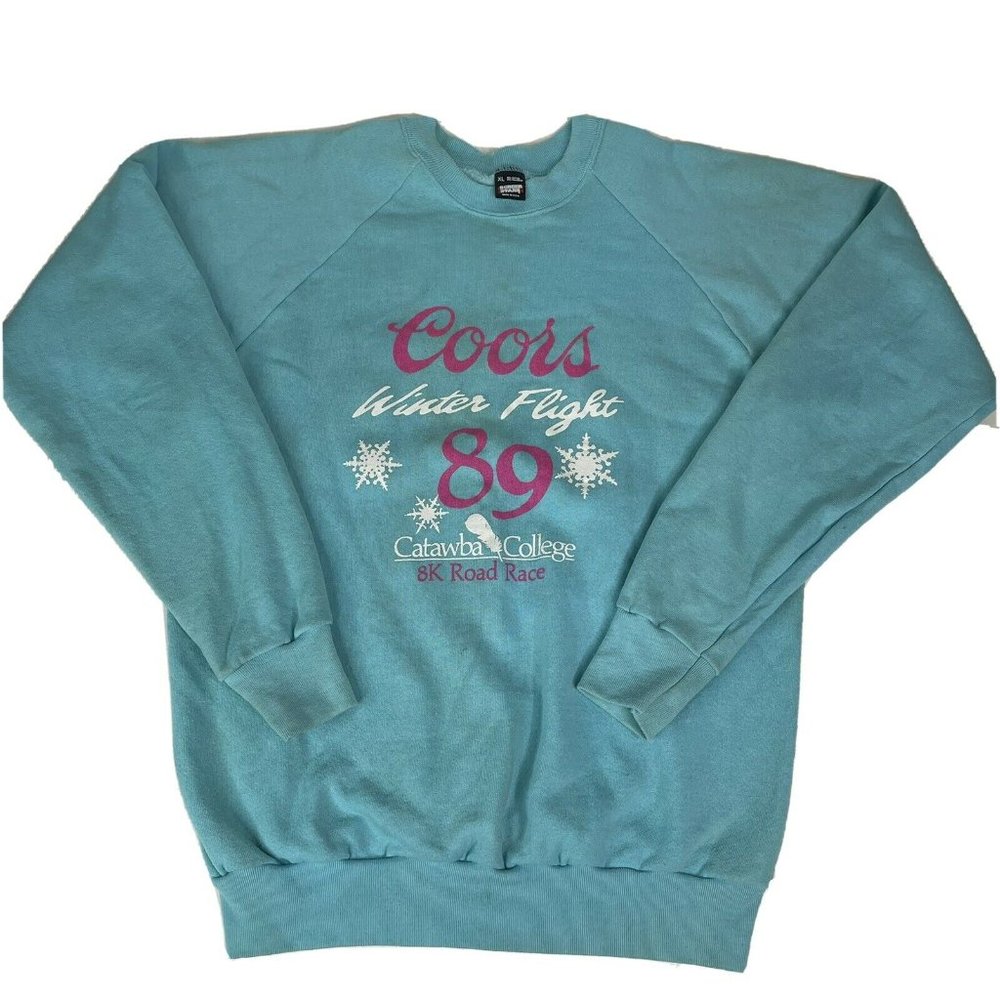 Mens 1989 Coors Lite Crewneck Sweater